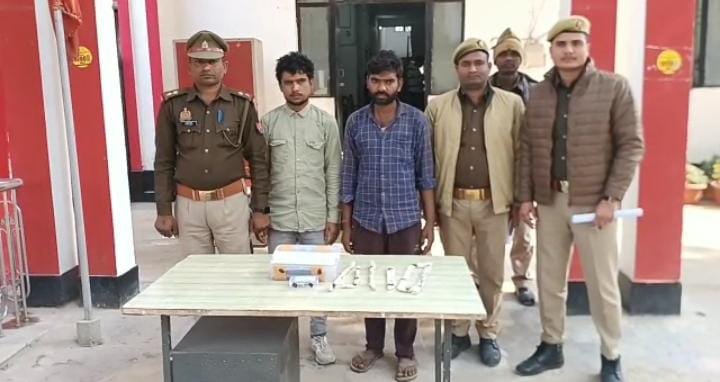 रायबरेल-चोरी की योजना बनाते दो बदमाश गिरफ्तार,असलहा बरामद