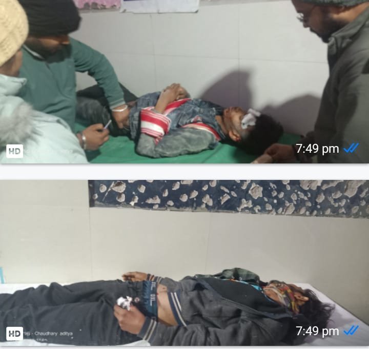 रायबरेली - खड़े अज्ञात पिकअप से टकराये बाइक सवार, दो घायल