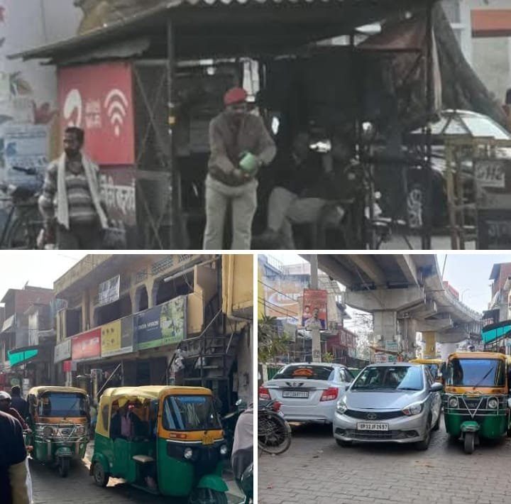 रायबरेली - ट्रैफिक पुलिस की उदासीनता के कारण मुख्य मार्केट के मार्ग लग रहा है निरंतर जाम