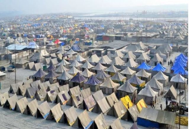 जोरों पर माघ मेले की तैयारियां, शुरू हुआ भूमि का आवंटन