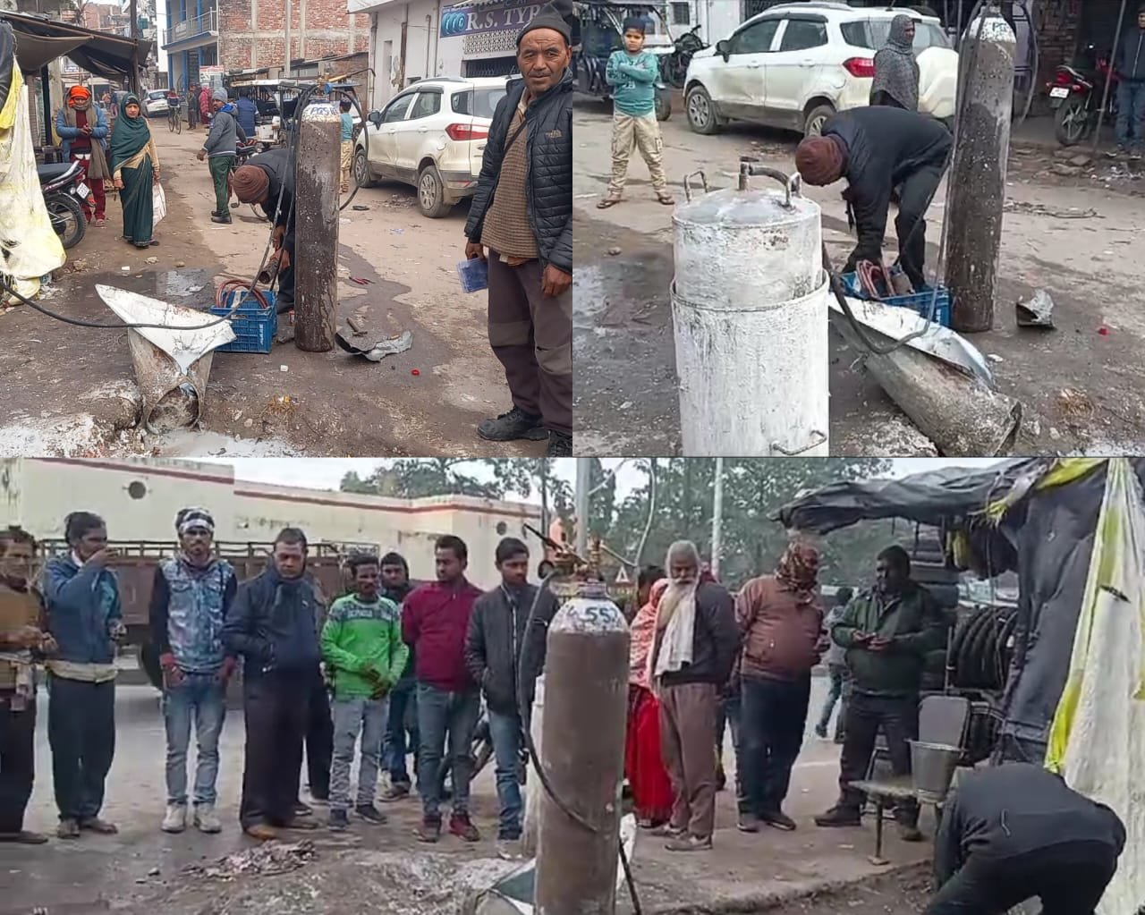 कस्बे में वेल्डिंग की दुकान पर कार्बेट टंकी फटने से मचा हड़कंप, संचालक बाल बाल बचा