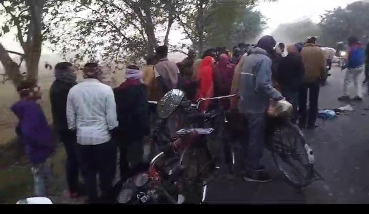 Raibareli-डंपर ने साइकिल सवार वृद्ध को कुचला,मौत