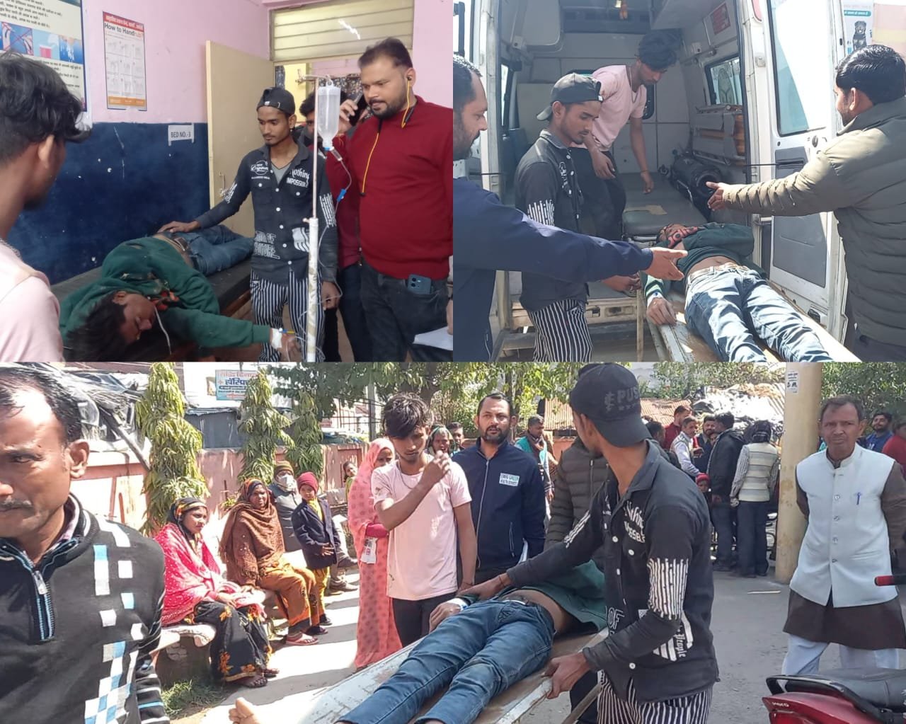 Raibareli-बाइक सवार अनियंत्रित होकर खाई में गिरे, दो गंभीर रूप से घायल