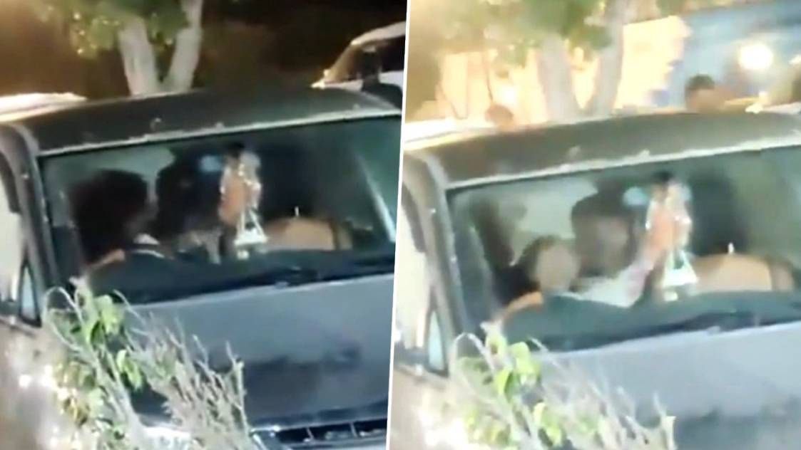 पुरुष ने पत्नी को कार के अंदर प्रेमी के साथ आपत्तिजनक हालत में पकड़ा, पति हुआ हमला