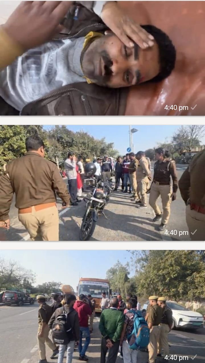 रायबरेली-तेज रफ्तार अनियंत्रित रोडवेज बस में बाइक सवार को मारी जोरदार टक्कर, हालत गंभीर