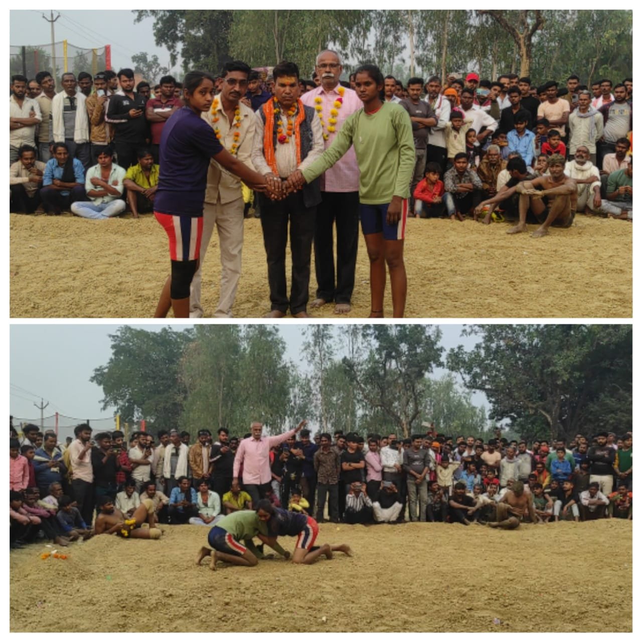 Raibareli-गौआँ चौराहे के मेला में हुआ महिला व पुरुष की कुस्ती का भव्य आयोजन पहलवानो ने अपने दांव दिखाते हुए जीता सभी दर्शको का दिल