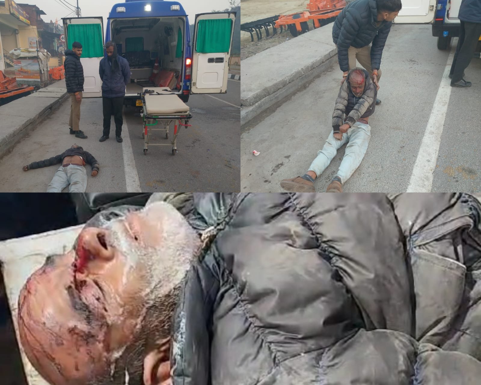 Raibareli-घायल अवस्था सड़क पर बेहोशी की हालत में मिला अज्ञात वृद्ध, 