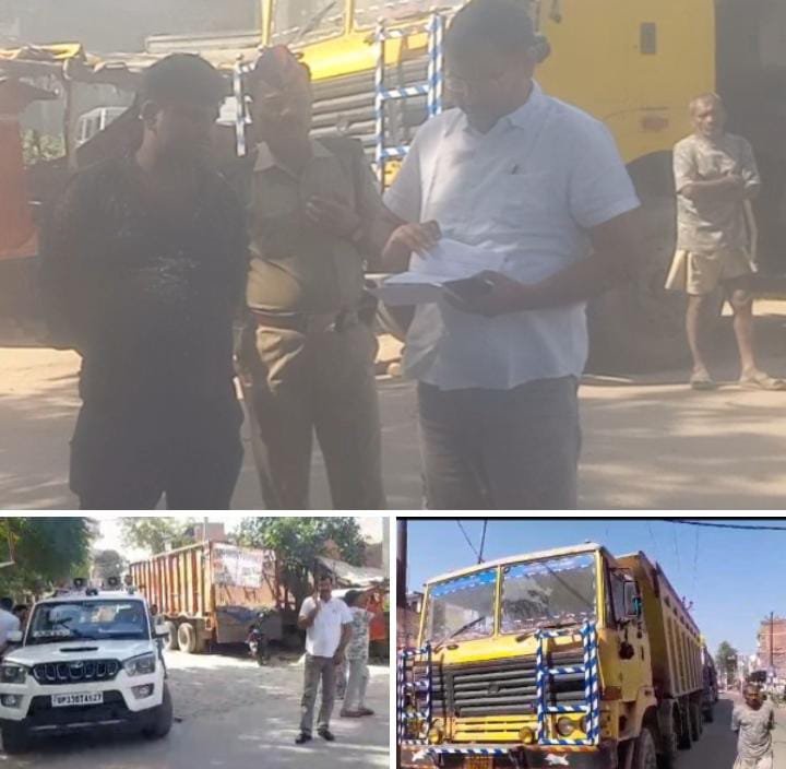 रायबरेली-एआरटीओ ने पकड़े ओवर लोड वाहन, पांच ट्रकों पर हुई कार्रवाई 