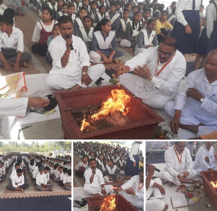 रायबरेली-हवन , पूजन छात्र अभिनंदन से शुरू हुआ विद्यालय में नया शिक्षा सत्र,,