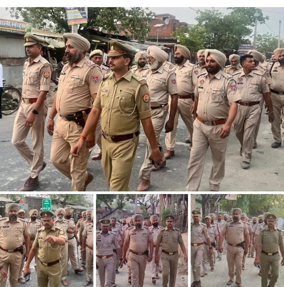 रायबरेली-पंजाब पुलिस संग स्थानीय पुलिस ने किया कदमताल