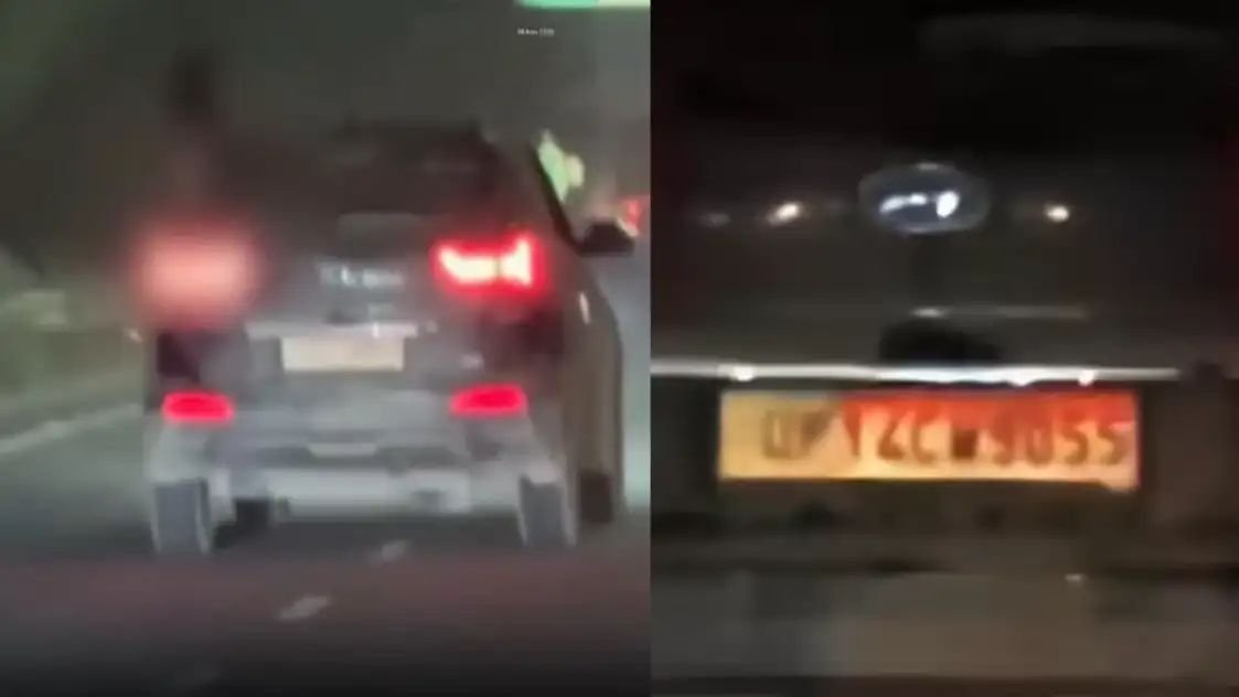 लखनऊ में चलती कार की खिड़की से नग्न होकर नाचती रही युवती, वीडियो वायरल