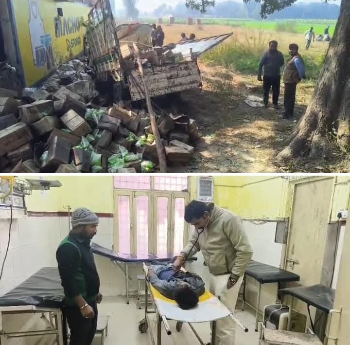 रायबरेली-चलते लोडर का टायर निकलने से भीषण हादसा, चालक समेत दो की मौत