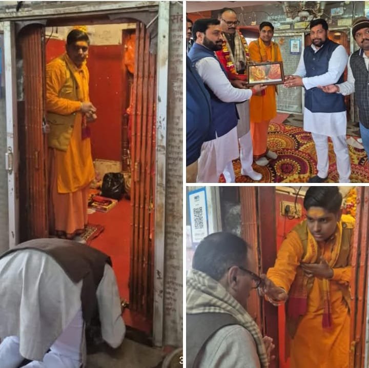 रायबरेली-डिप्टी सीएम ने पवन पुत्र की चौखट पर टेका माथा, लिया आशीर्वाद