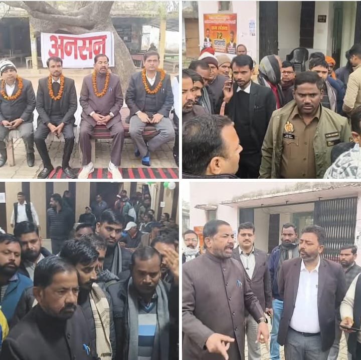 रायबरेली-पुलिस की प्रताड़ना से आहत अधिवक्ता उप-जिलाधिकारी कार्यालय के सामने अनशन पर बैठे