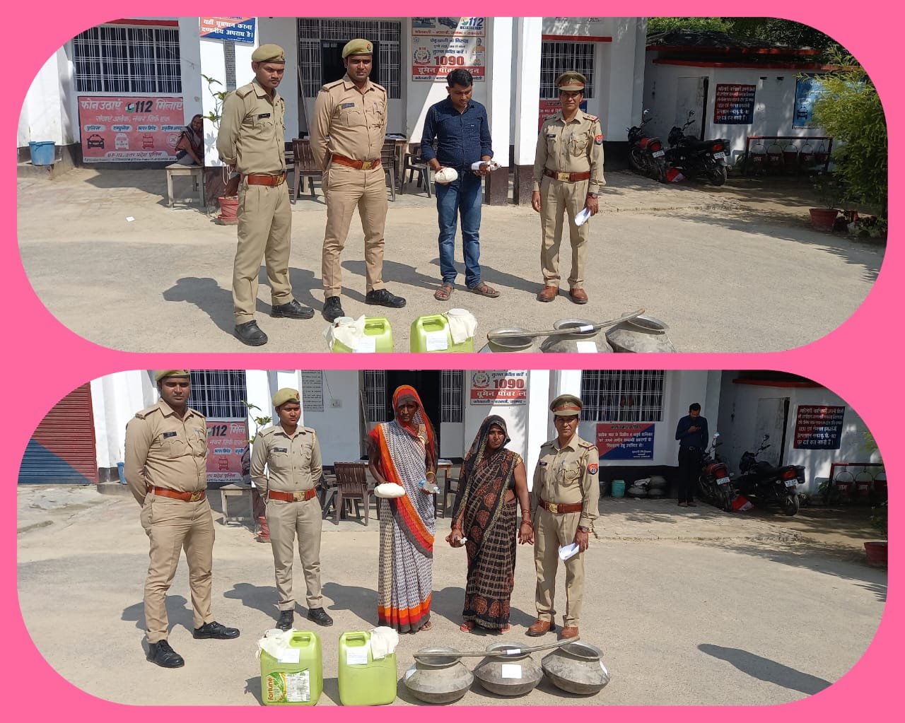 Raibareli-अवैध शराब के साथ वं उपकरण सहित तीन अभियुक्त गिरफ्तार