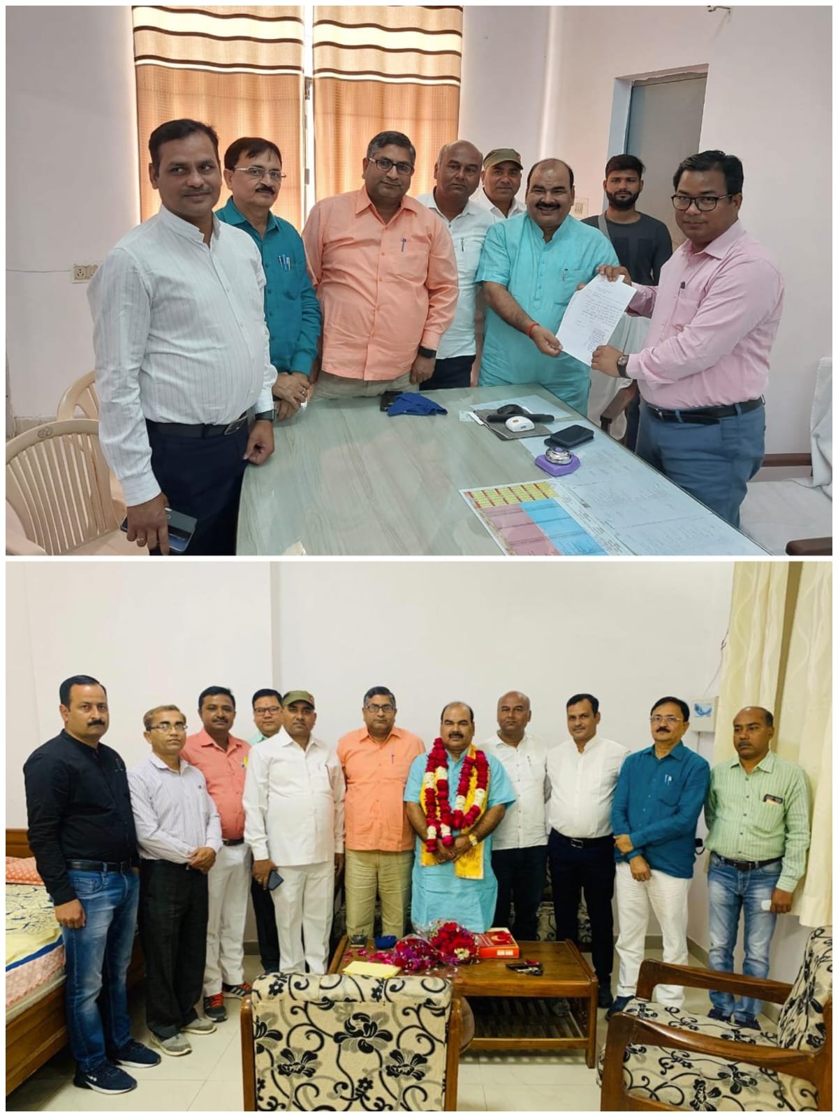 Raibareli-शिक्षकों की समस्याओं से शिक्षक विधायक ने जिला विद्यालय निरीक्षक को कराया रूबरू।