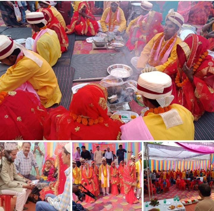 रायबरेली-मुख्यमंत्री सामूहिक विवाह कार्यक्रम हुआ संपन्न,27 जोड़ो ने एक दूसरे के गले में डाला वर माला