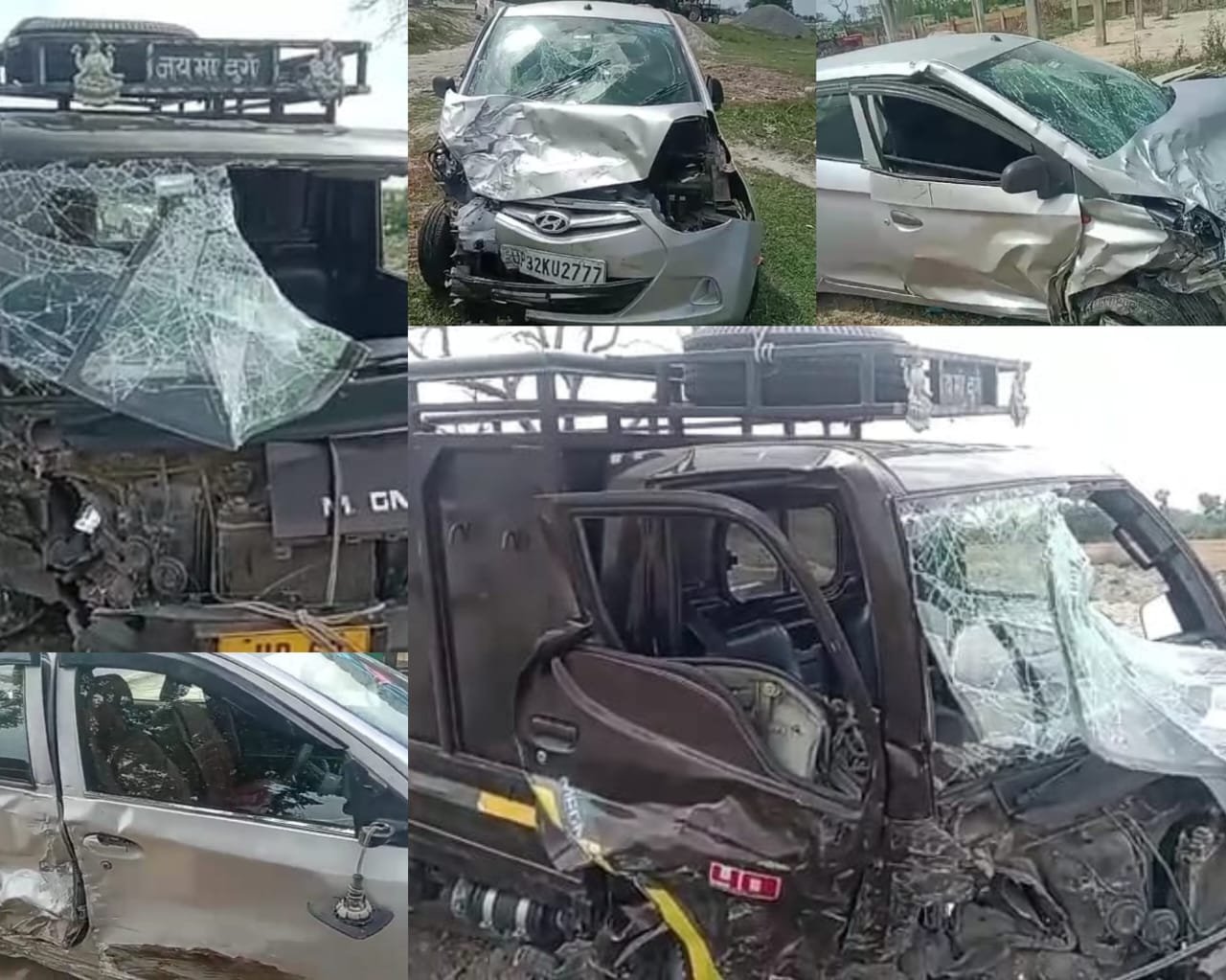 Raibareli-चुरुवा पश्चिम गांव बाईपास पर तीन गाड़ियों की भिड़ंत में तीन घायल हालत गंभीर