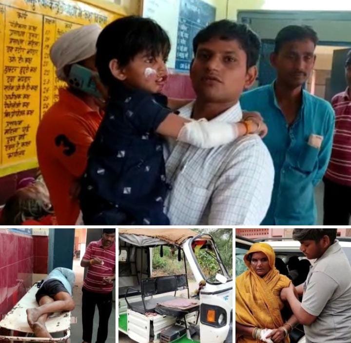 रायबरेली-ई रिक्शा अनियंत्रित होकर खाई में पलटा चालक समेत  दस लोग घायल,दो रेफर 