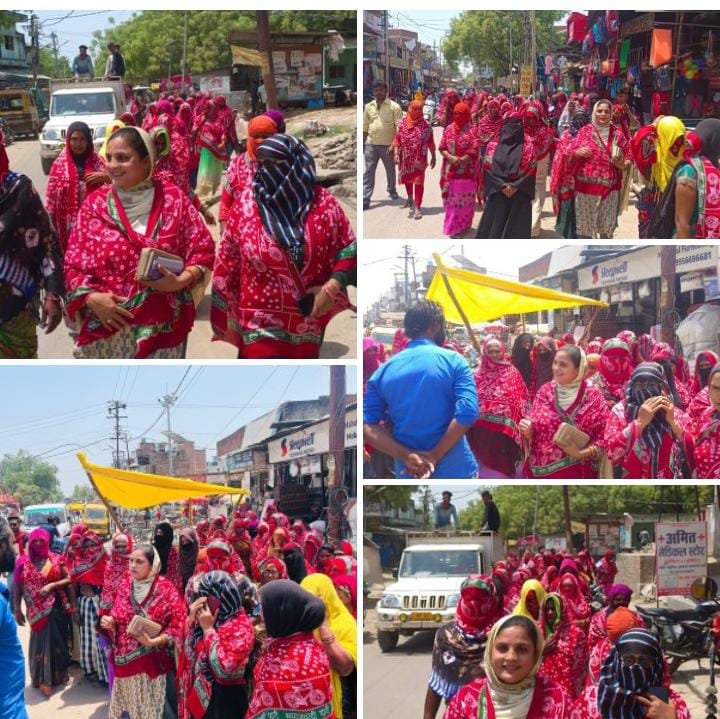 रायबरेली-हिन्दू-मुस्लिम एकता की मिसाल.सैकड़ो की संख्या में हिन्दू समाज की महिलाओ ने किया शाहीन सुल्तान का समर्थन