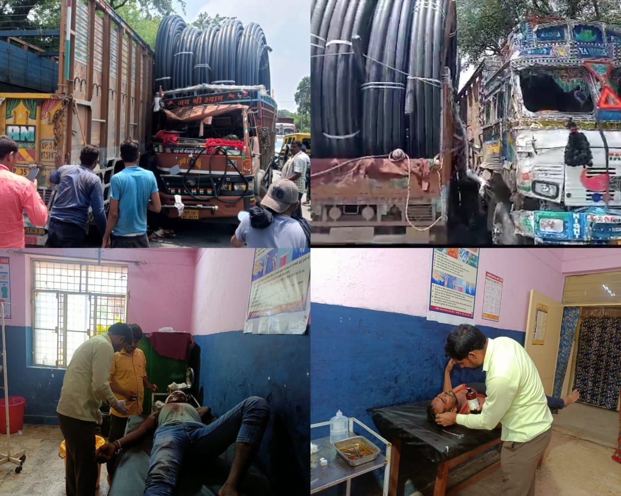 रायबरेली-ट्रक व डीसीएम की टक्कर में दो घायल