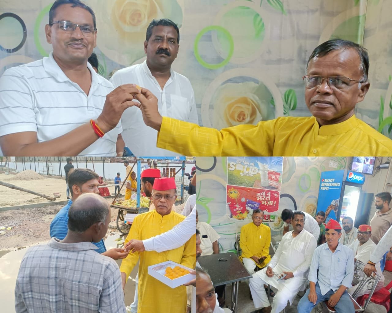 Raibareli-घोसी उपचुनाव की जीत पर सपाईयों में हर्ष की लहर लड्डू वितरित कर किया खुशी का इजहार 