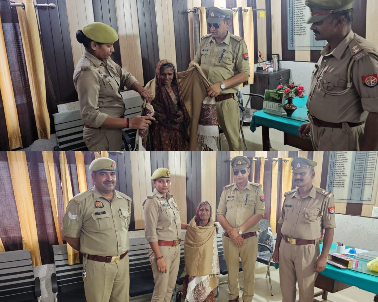 शिकायत करने आयी महिला वस्त्र,स्लीपर  पाकर हुई गदगद