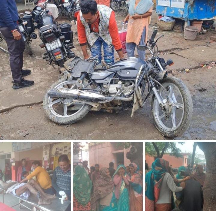 रायबरेली-ट्रक की टक्कर से महिला की मौत,पत्नी को देखने आ रहा पति भी टम्फर से टकराकर हुआ घायल,  रेफर,,,,