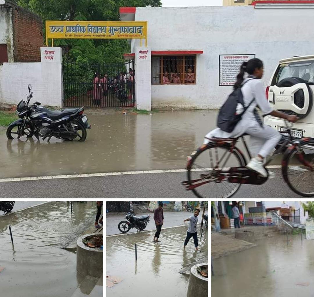रायबरेली-हल्की बरसात में ऊंचाहार नगर में हर तरफ पानी ही पानी 