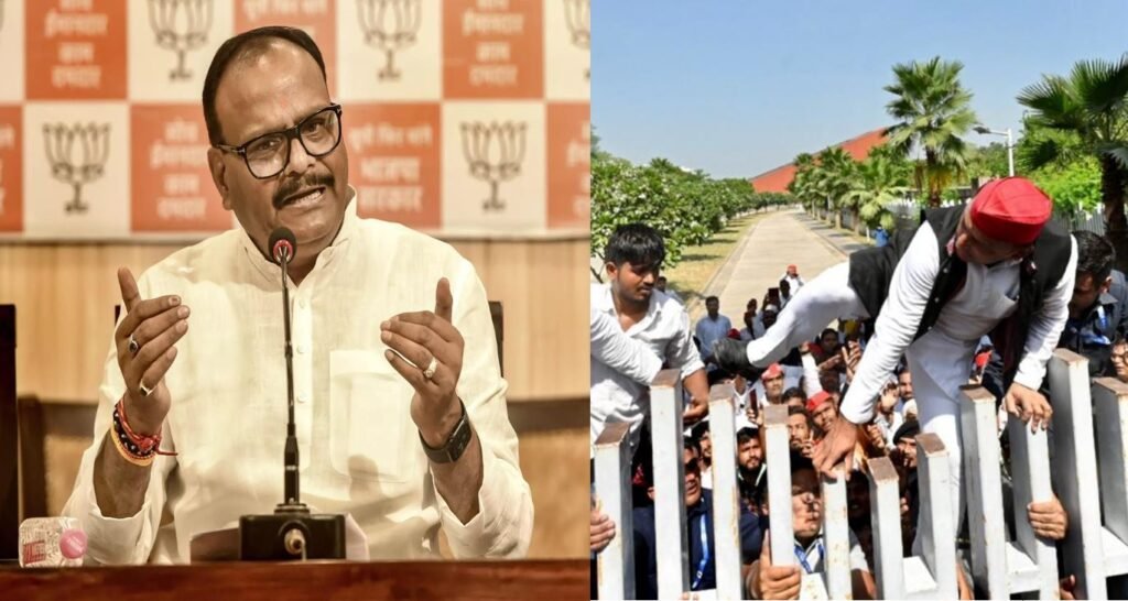 कानून तोड़कर अराजकता फैलाना सपा का काम है…अखिलेश के दीवार फांदने पर बोले ब्रजेश पाठक