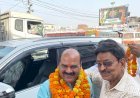 रायबरेली-शिक्षक विधायक का कस्बे के मुख्य चौराहे पर हुआ भव्य स्वागत