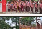 रायबरेली-विद्यालय गेट के सामने एक माह से खड़ा डीसीएम, छात्रों ने किया प्रदर्शन