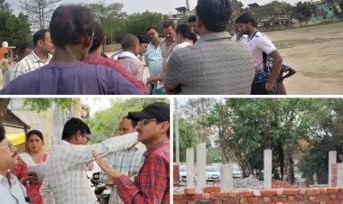 रायबरेली-खेलकूद मैदान की भूमि पर कब्जे को लेकर बवाल, स्थानीय लोगो ने किया प्रदर्शन