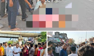 रायबरेली-कस्बे के मुख्य चौराहे पर हुआ दर्दनाक सड़क हादसा, बाइक सवार बुजुर्ग महिला की हुई मौत