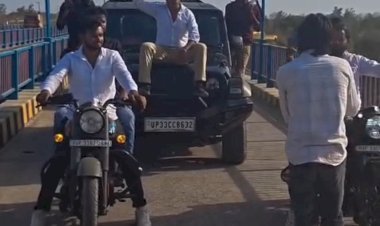 रायबरेली-खुलेआम थार की बोनट में बैठकर हथियार लहराकर किया गया प्रदर्शन