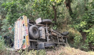 रायबरेली-तेज रफ्तार अनियंत्रित पिकअप खाई में पलटी, चालक घायल
