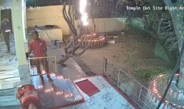 रायबरेली शहर के प्राचीन अभयदाता मंदिर में चोरी की घटना सीसीटीवी कैमरे में हुई कैद