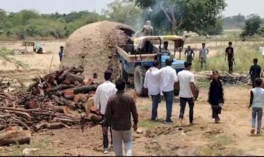 रायबरेली-अवैध कोयला भट्टियों पर चला बुलडोजर, वन विभाग की कार्रवाई से मचा हड़कंप