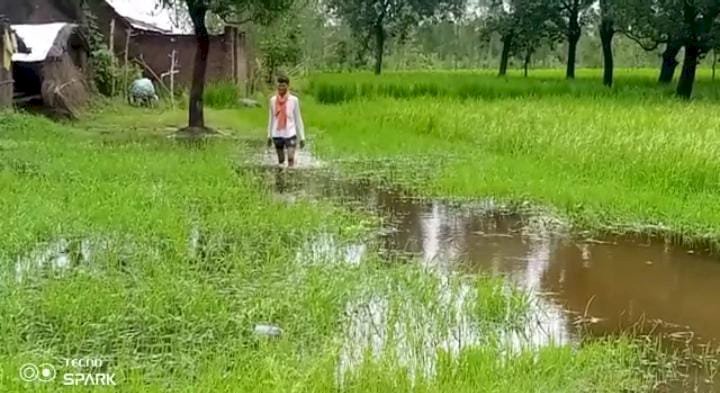 रायबरेली-गांव में जलभराव होने से ग्रामीणों की बढ़ी परेशानी,जिम्मेदार बेखबर,,,,