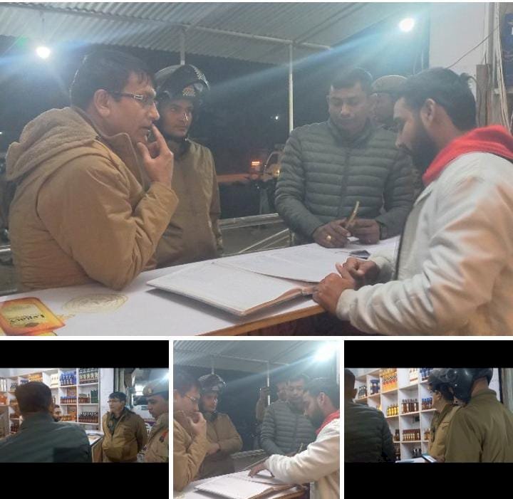रायबरेली- शराब की दुकानों पर पुलिस ने की छापेमारी, गंदगी देख लगाई फटकार
