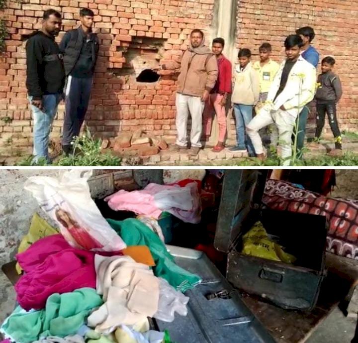 रायबरेली-सराय अख्तियार गांव में 4घरों में सेंध काटकर  लाखो के जेवरात हुई चोरी,,,,