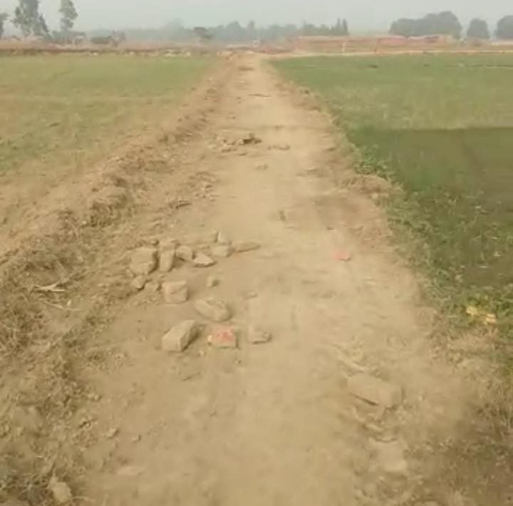 रायबरेली-फसल को रौंद कर बना दिया बाईपास,प्रर्थना पत्र देने की बाद भी नही हुई कोई कार्रवाई