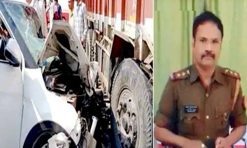दुर्घटना-सड़क हादसे में इंस्पेक्टर अमर सिंह रघुवंशी की दर्दनाक मौत
