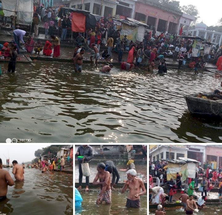 रायबरेली-कड़ाके की शीत लहर के बावजूद भी हजारों श्रद्धालुओं ने किया गंगा स्नान,,,,,