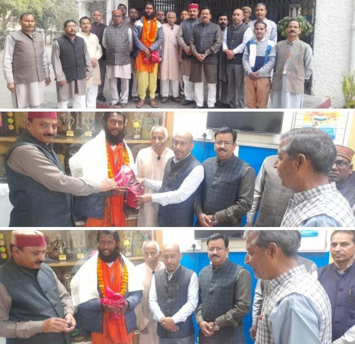 रायबरेली-साइकिल से अखंड भारत यात्रा पर निकले संघ कार्यकर्ता का  हुआ भव्य स्वागत,,,,