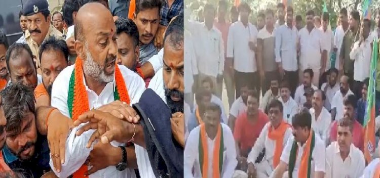 तेलंगाना BJP अध्यक्ष बंदी संजय कुमार को पुलिस ने किया गिरफ्तार, सड़कों पर उतरे भाजपा कार्यकर्ता!