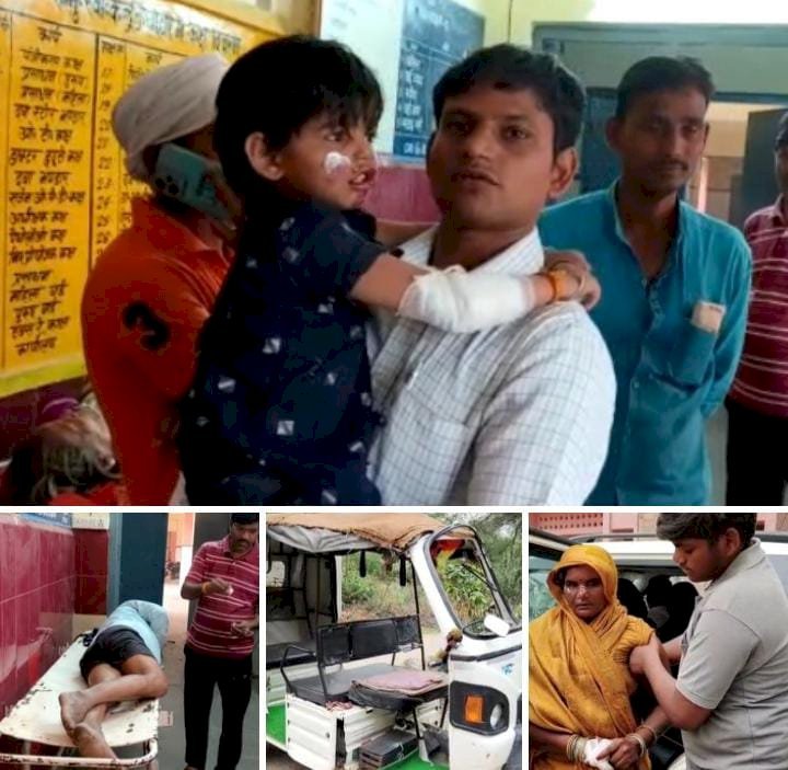 रायबरेली-ई रिक्शा अनियंत्रित होकर खाई में पलटा चालक समेत  दस लोग घायल,दो रेफर 