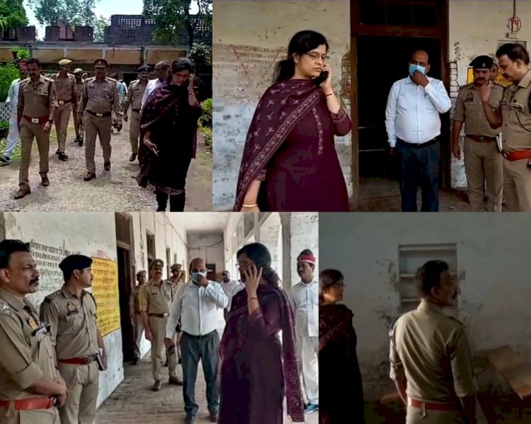 Raibareli-डीएम एसपी ने किया बूथो का निरीक्षण