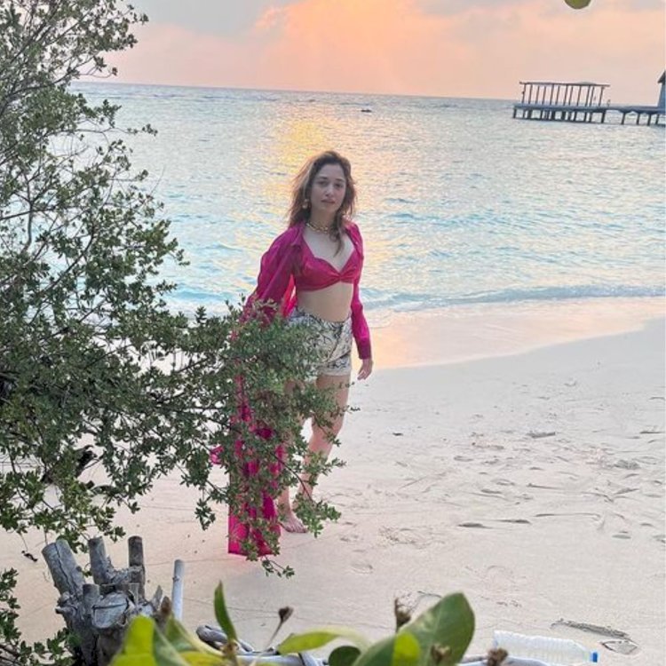 स्विमवियर लुक में तमन्ना भाटिया का ग्लैमरस अवतार, यहां देखिए तस्वी