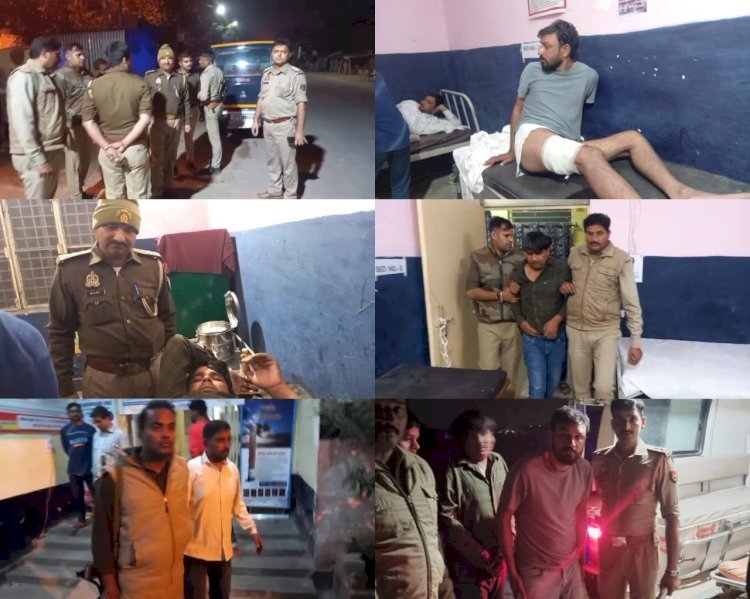 Raibareli-बदमाश व पुलिस की मुठभेड़ तीन बदमाशों के लगी गोलियां पुलिस ने किया गिरफ्तार